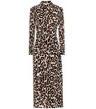 Saint Laurent Alham Leopard Midi Dress