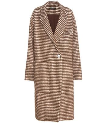 Ellery Nixon Houndstooth Wool, Mohair And Alpaca-blend Coat