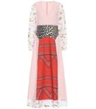 Ganni Mixed Cotton Poplin Maxi Dress