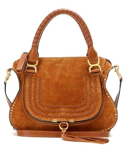 Chlo Marcie Medium Suede Shoulder Bag