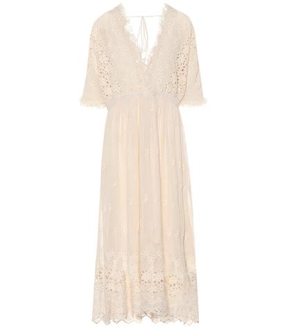 Loveshackfancy Embroidered Midi Dress