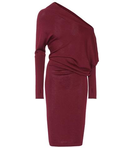 Tom Ford Cashmere Silk Off-shoulder Dress