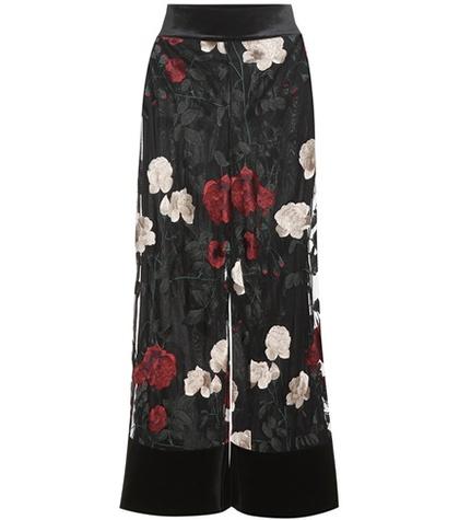 Ganni Simmons Embroidered Tulle Trousers