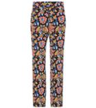 Miu Miu Floral-printed Silk Trousers