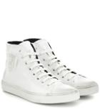 Fendi Kids Bedford Leather High-top Sneakers