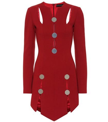 Alexandre Vauthier Embellished Wool-blend Minidress