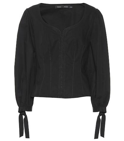 Proenza Schouler Tie-cuff Stretch-cotton Blouse