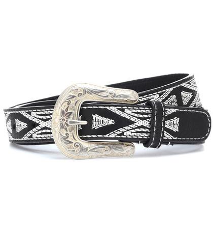Isabel Marant Tety Embroidered Leather Belt