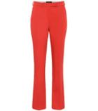 Carrera Mid-rise Straight Crêpe Pants