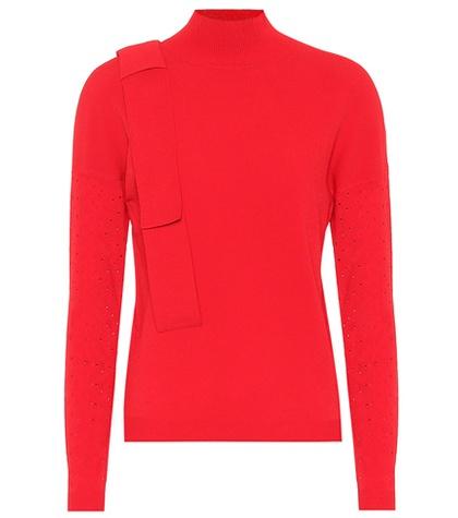Delpozo Perforated Turtleneck Sweater