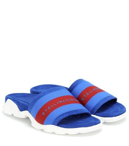 Stella Mccartney Striped Slides