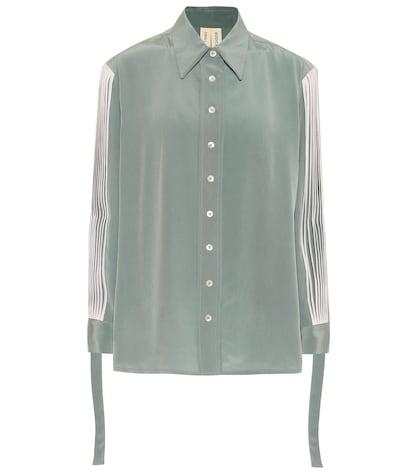 Alexander Mcqueen Pleated Silk Shirt