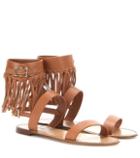 Valentino Valentino Garavani C-rockee Fringed Leather Sandals