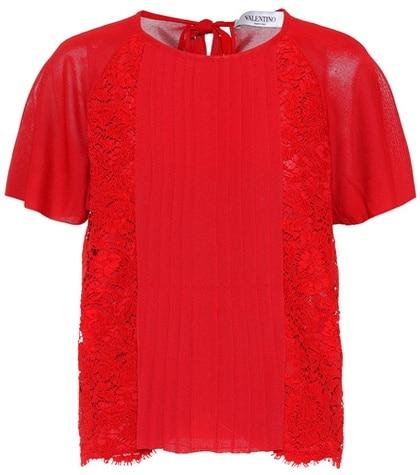Valentino Lace-panelled Top