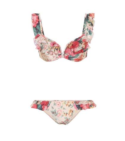 Zimmermann Laelia Floral-printed Bikini