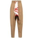 Burberry Scarf Cotton High-rise Pants