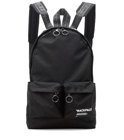 Off-white Printed Canvas Backpack