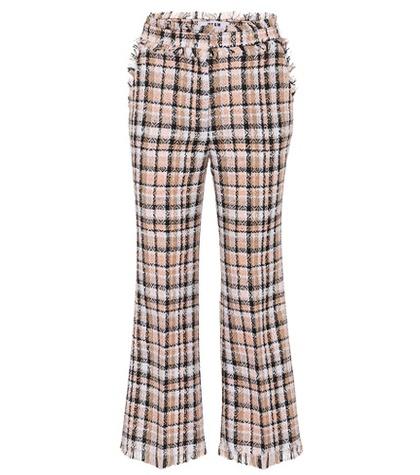 Msgm Checked Tweed Trousers