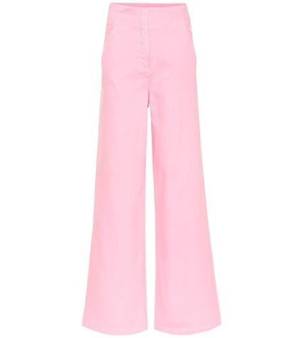 Tibi High-rise Wide-leg Jeans