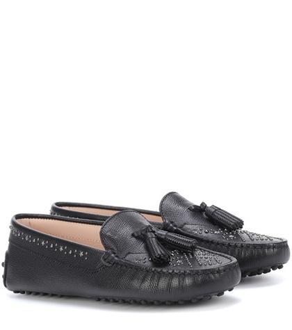 Tod's Gommino Studded Leather Loafers