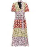 Valentino Floral Silk Midi Dress