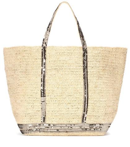 Vanessa Bruno Cabas Grand Embellished Raffia Shopper