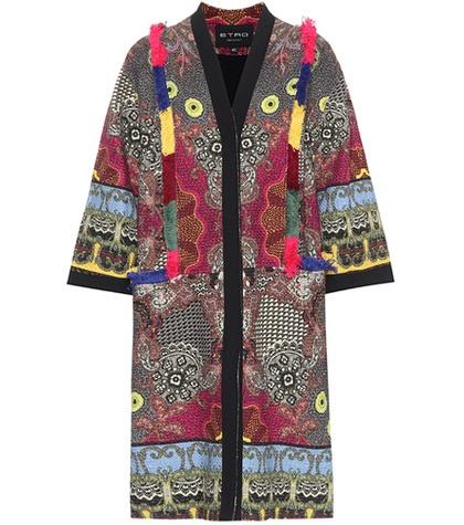 Etro Fringed Tweed Coat