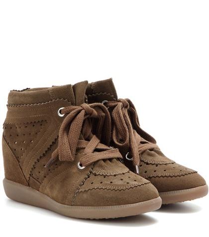 Isabel Marant Étoile Bobby Suede Wedge Sneakers