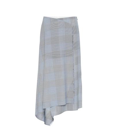 Roland Mouret Panama Checked Wool And Mohair Skirt