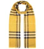 Tory Burch Giant Check Wool And Silk Scarf