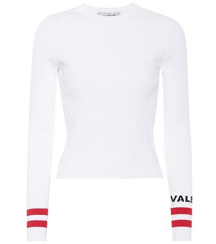 Valentino Long-sleeved Rib-knit Shirt