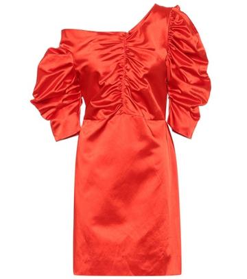 Aquazzura Cotton-satin Mini Dress