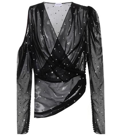 Magda Butrym Dresden Sequined Silk Top