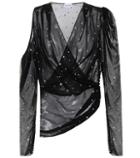 Magda Butrym Dresden Sequined Silk Top