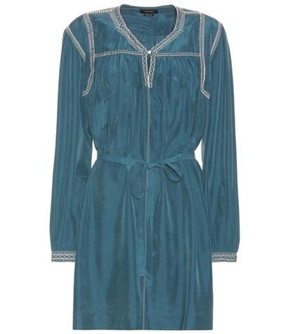 Isabel Marant Lindley Embroidered Silk Dress