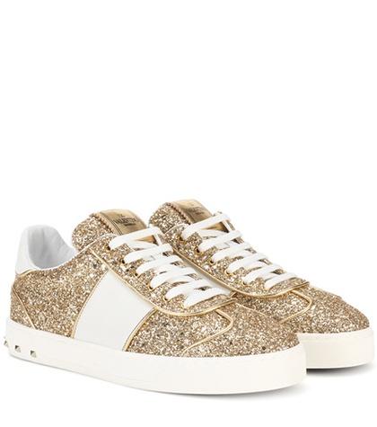 Valentino Valentino Garavani Soul Rockstud Glitter Sneakers