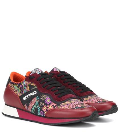 A.p.c. Printed Leather Sneakers