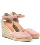 Castaer Chiarita Satin Wedge Espadrilles