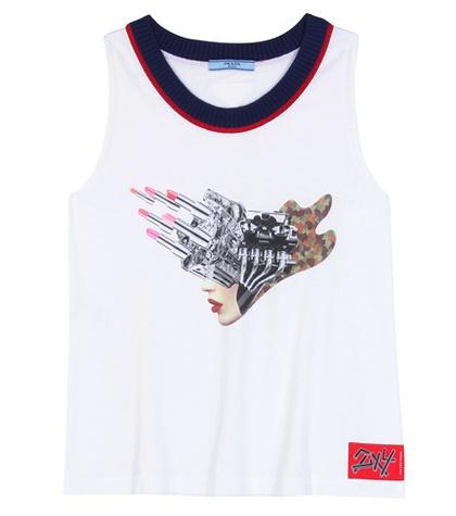 Prada Printed Cotton Top