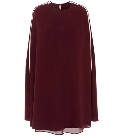 Valentino Silk Crêpe De Chine Cape Dress