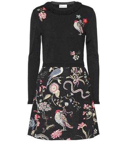 Redvalentino Embellished Jacquard Minidress