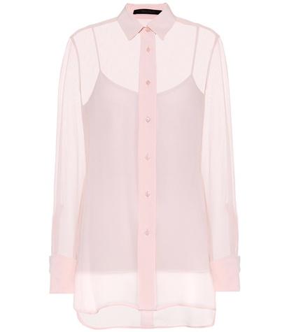 Max Mara Rose Silk Chiffon Blouse