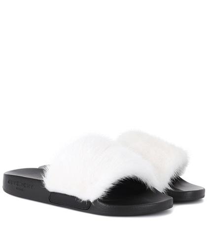 Givenchy Mink Fur Slides