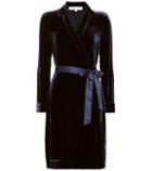 Diane Von Furstenberg New Jeanne Velvet Wrap Dress