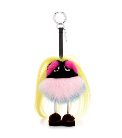 Fendi Mini Zaino Monster Fur Charm