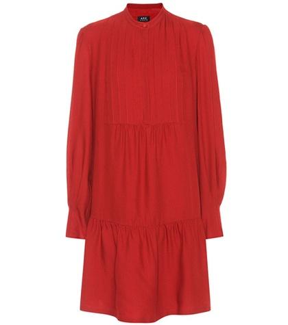 A.p.c. Jones Wool And Silk-blend Dress