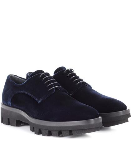 Jil Sander Velvet Derby Shoes