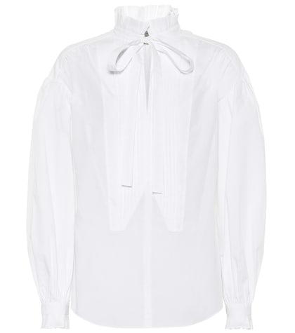 Burberry Tie-neck Cotton Blouse