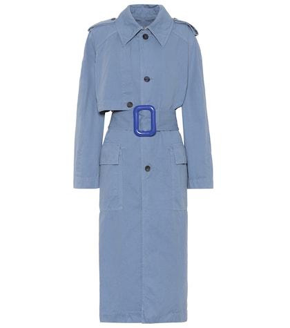 Acne Studios Belted Cotton And Linen Trench Coat