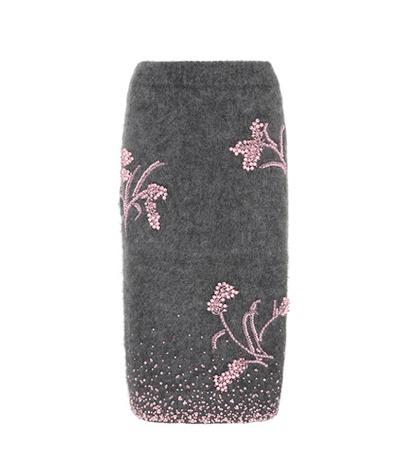 Loewe Mohair-blend Beaded Skirt